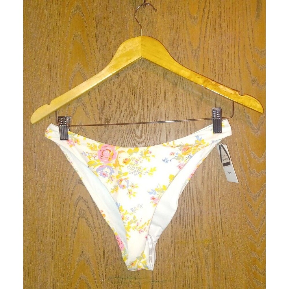 RVCA Re:Purpose Womens Mary French Coverage Floral Bikini Bottoms Size M 10
